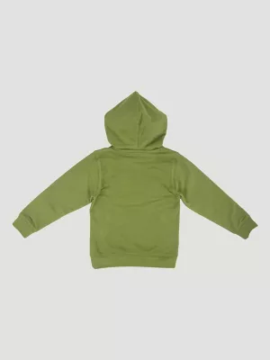 Wrangler Boy's Graphic Hoodie in Bison Green