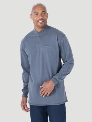 Wrangler® RIGGS Workwear® FR Flame Resistant Long Sleeve Lightweight Henley in Castle Rock