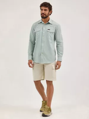 Wrangler ATG™ Men's Drover Utility Shirt in Iceberg Green