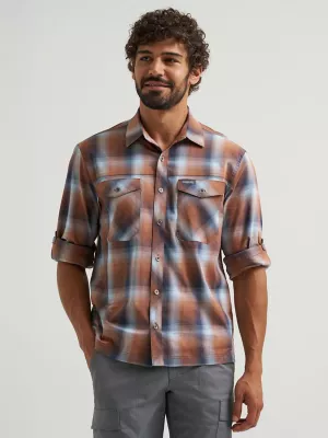 Men's Outdoor Stretch Plaid Shirt in Burst Rawhide