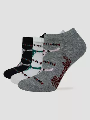 Women's Lowcut Steerhead Sock 3-Pack:Multi Vintage:One Size