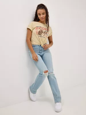 Women's Wrangler® High Rise True Straight Leg Jean in Ivy