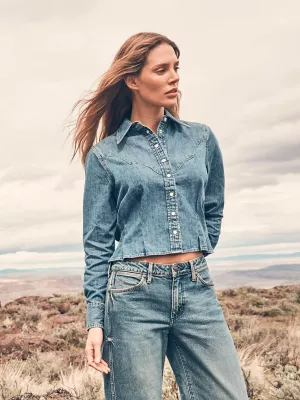 Women's Femme Peplum Shirt in Light Hand