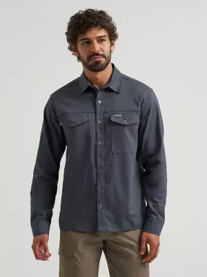 Men's Outdoor Stretch Solid Shirt in Woodland Grey