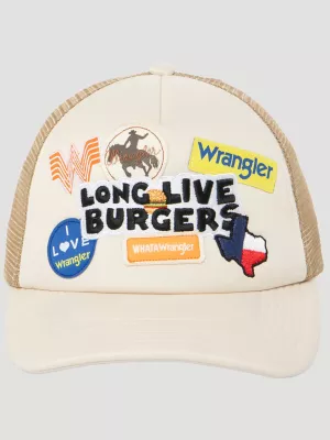 Whataburger Patch Trucker Hat:Beige:One Size