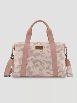 Camo Print Satchel:Pink:One Size