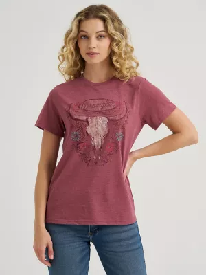 Women's Wrangler Southwestern Graphic Regular Fit Tee in Roan Rouge