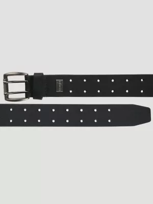 Men's Perforated Belt in Black