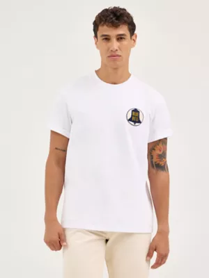 Men's Blue Bell T-Shirt in White