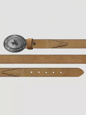 Boy's Western Buckle Boot Stitch Belt in Tan