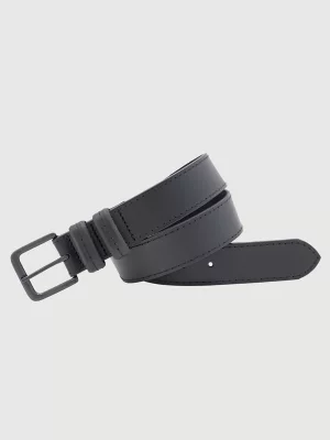 Men's Double Keeper Embossed Belt in Black