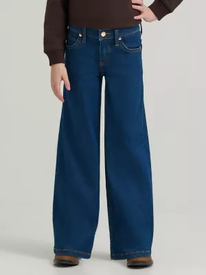 Girl's Wrangler x Lainey Wilson Wide Leg Jean in Wrangler Blue