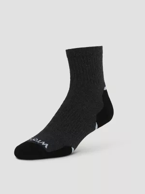 Mens Everyday Cotton Quarter Sock 12 Pack:Charcoal:One Size