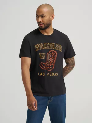 Men's Vegas 1947 Graphic T-Shirt in Washed Black