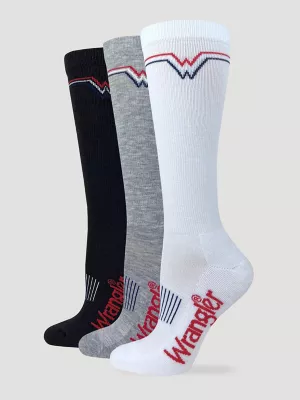 Womens Americana W Boot Socks 3 Pack:Americana:One Size