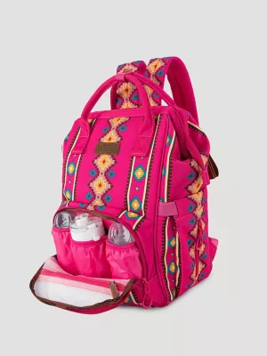 Southwestern Print Backpack:Turquoise:One Size