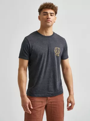 Men's Born Free Graphic T-Shirt in Jet Black