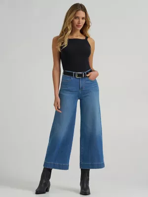 Women's Wrangler Bespoke Wide Leg Crop Jean in Miranda