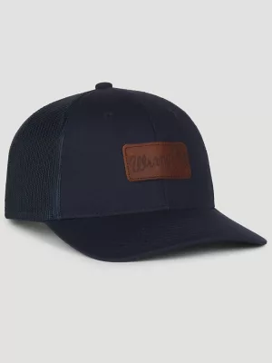 Wrangler Logo Mesh Hat:Navy:One Size