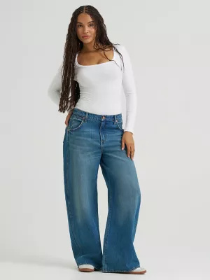 Women's Low Rise Baggy Jean in Ace