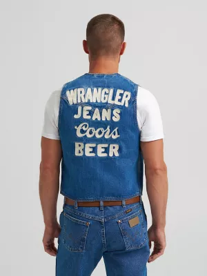 Wrangler x Coors Vest in Golden Blue