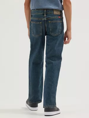Boy's Wrangler® Five Star Classic Straight Fit Jean (Husky) in Sunkissed Denim