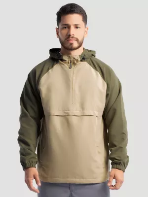 Men's Wrangler ATG™ Repellent Color Block Windbreaker in Olive/Grey