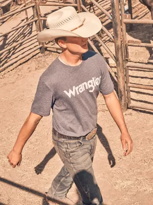 Men's Wrangler Kabel Logo T-Shirt in Navy