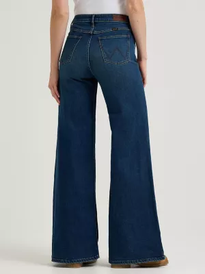 Women's High Rise Wide Leg Jean in Clover