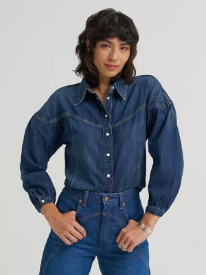 Women's Pintuck Shirt in Homestead Haze