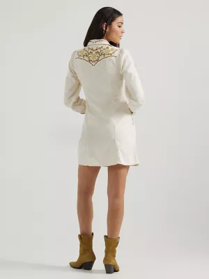 Wrangler x Kendra Scott Embroidered Dress:Ecru Cream:XXL