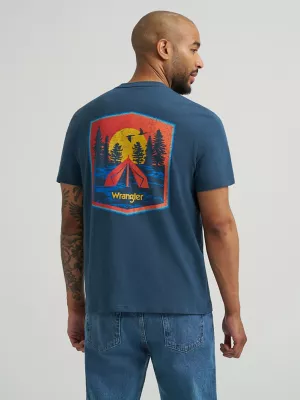 Men's Out Camping Graphic T-Shirt in Midnight Navy