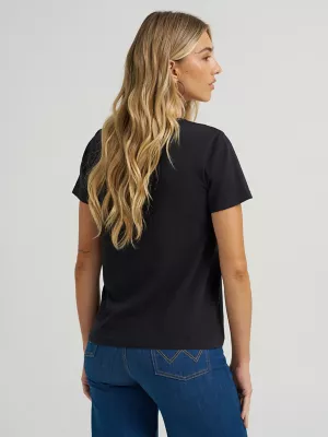 Wrangler x Lainey Wilson Moon Reg Fit Tee in Black