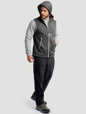 Men's Wrangler ATG™ Hooded Flex Vest in Charcoal/Blue