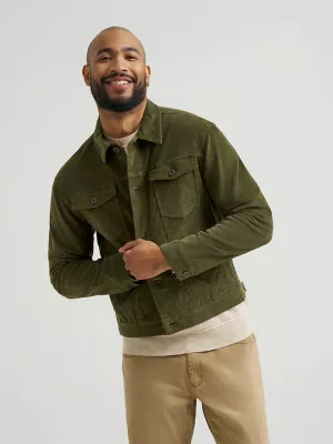 Mens Unlined Corduroy Jacket:Olive Night:XL