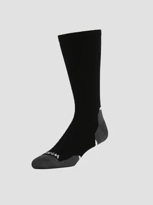 Mens Everyday Cotton Crew Sock 12 Pack:Black:One Size