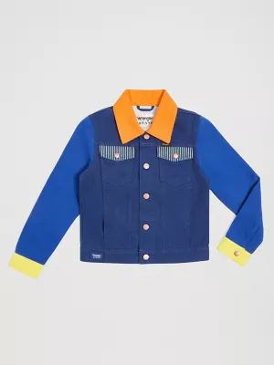 Wrangler x STATE Boy's Colorblock Denim Jacket in Colorblock