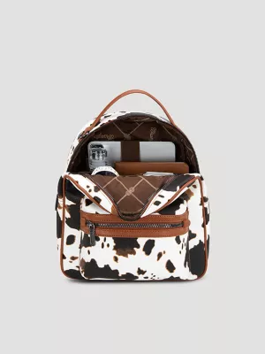 Cow Print Backpack:Pink:One Size: