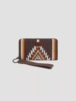 Southwest Print Wristlet:Coffee Brown:One Size