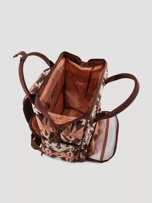 Southwestern Print Backpack:Turquoise:One Size