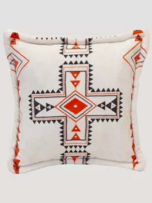 Wrangler Santa Fe Sherpa Throw Pillow:White:One Size