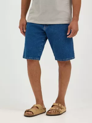 Men's Wrangler® Five Star Premium 5-pocket Relaxed Denim Short in Medium Stone
