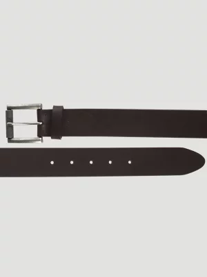 Men's Stitched Leather Belt in Brown