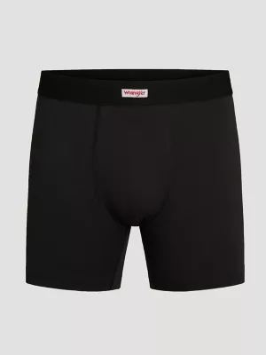 Men's Cotton Stretch Boxer Brief (3-Pack) in Black