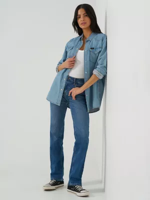 Women's Wrangler® High Rise True Straight Leg Jean in Ivy