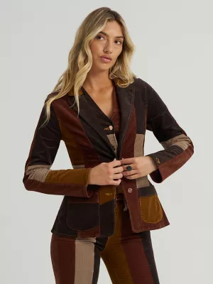 Wrangler x Lainey Wilson Patchwork Blazer in Corduroy