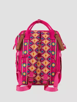 Southwestern Print Backpack:Turquoise:One Size