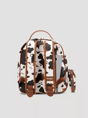 Cow Print Backpack:Pink:One Size: