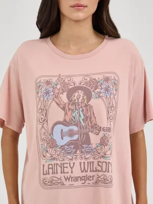Women's Wrangler Retro® Lainey Wilson Oversized Band Tee in Misty Rose