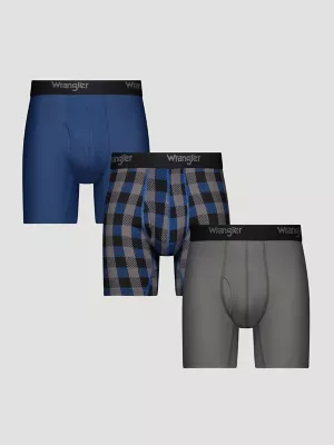Men's Mesh Boxer Briefs (3-Pack) in Multi Blue